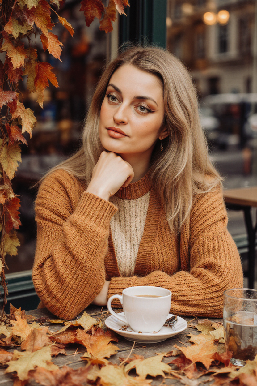 Осенняя фотосессия. AI-фотограф — Ольга Герман. Нейрофотосессии, уникальные цифровые портреты и образы будущего