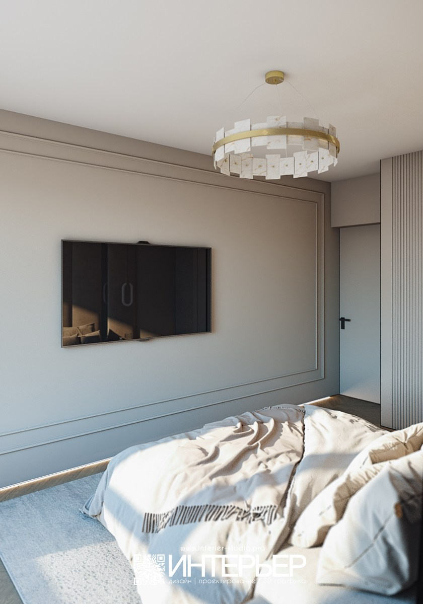 Михаил. ЖК Печорин. Спальня 2 и санузел. Дизайн интерьера, 3D визуализация и 3D моделирование. Создание проектов и чертежей. КМВ: Кисловодск, Пятигорск, Ессентуки и удаленно