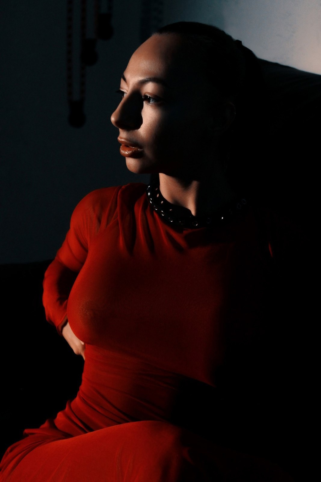 В красном платье. Борщевская Елизавета / фотограф Иркутск