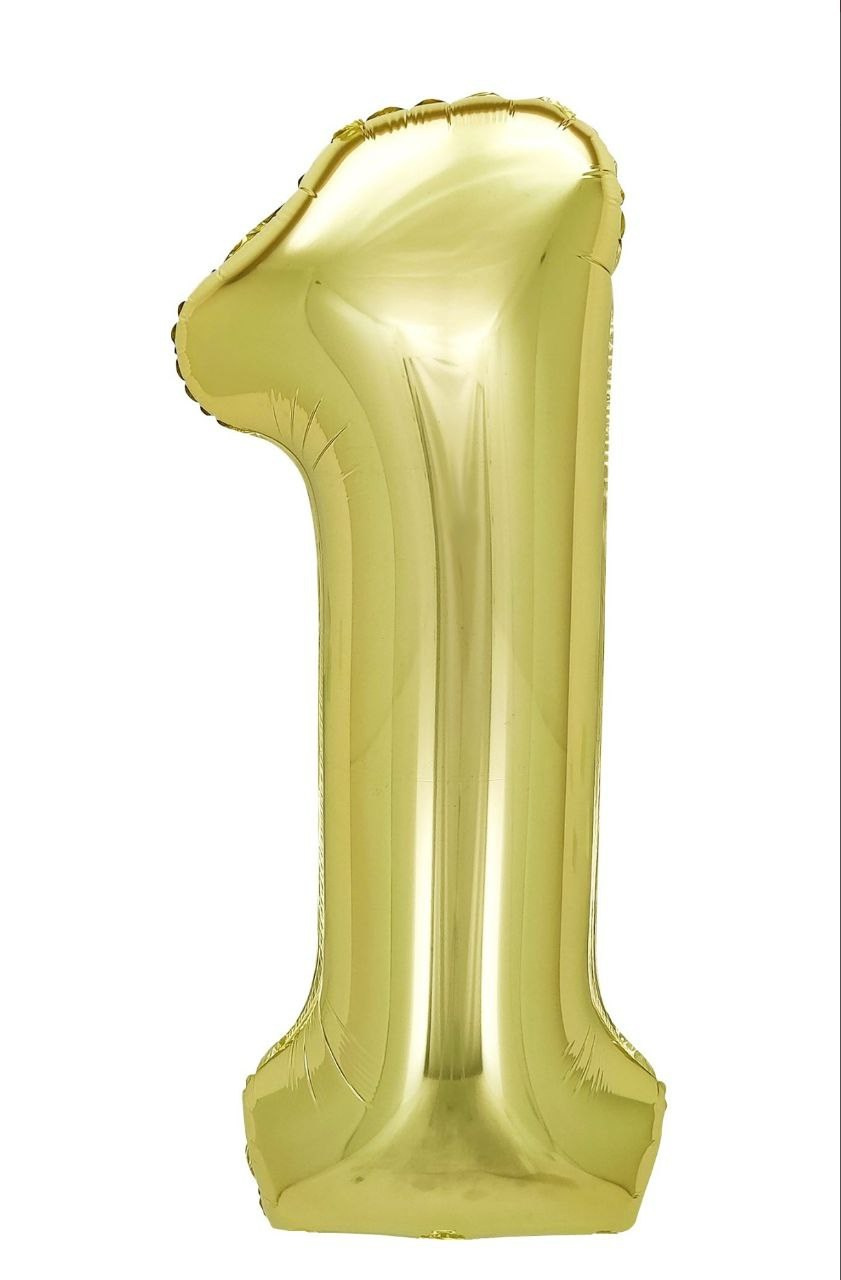 Шар- цифра 81 см, светлое золото, 800 р
