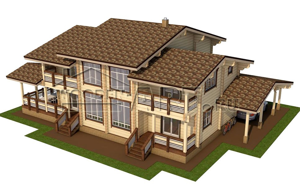 «Байкал» 450 кв. м. Проекты деревянных домов