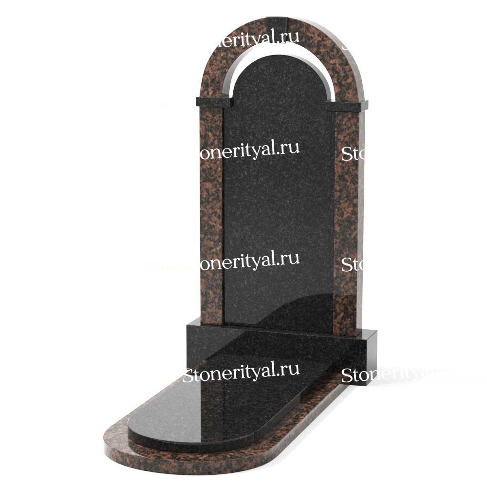 Комбинированные памятники на одного. Изготовление и установка памятников в Москве и МО