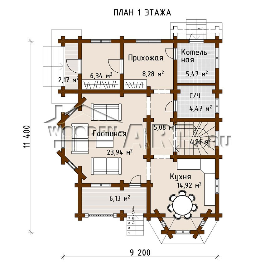 «Ливадия» 179 кв. м. Проекты деревянных домов