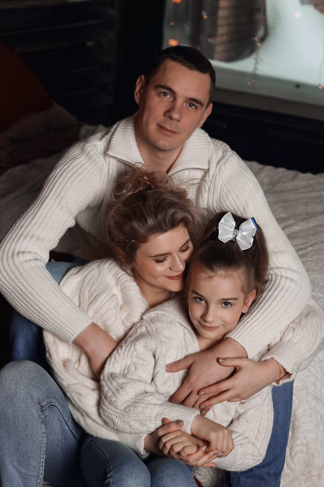 Людмила с мужем и дочкой. Семейный фотограф в Москве и МО Варвара Шаранова