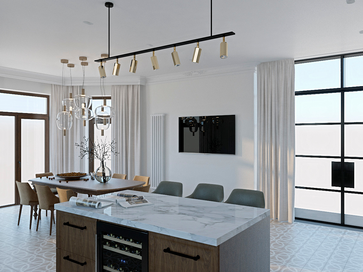 Коттедж г. Старая Русса на стадии проектирования. Дизайн интерьера в Пскове и Великом Новгороде