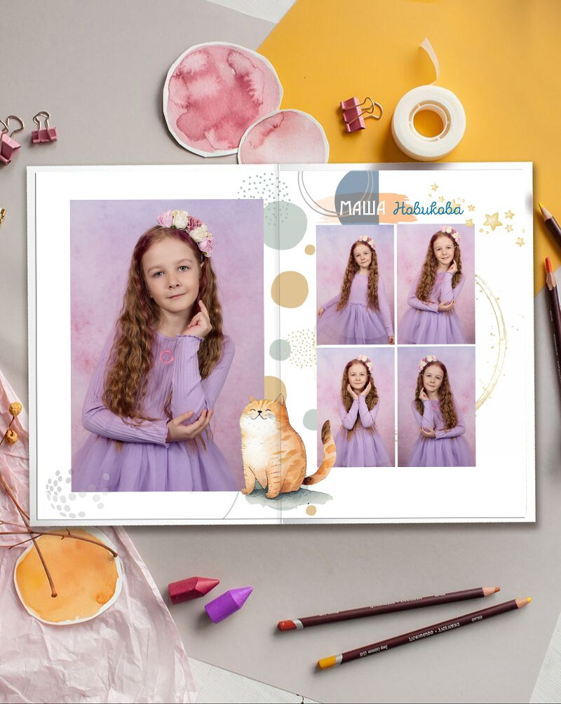 Белый котик. Детская выездная фотостудия