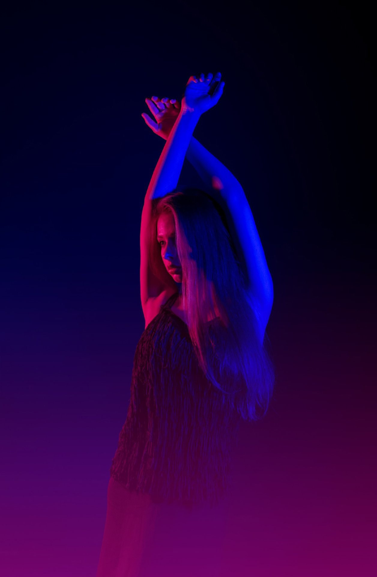 Портрет с цветным импульсом. Фотостудия DS Photo