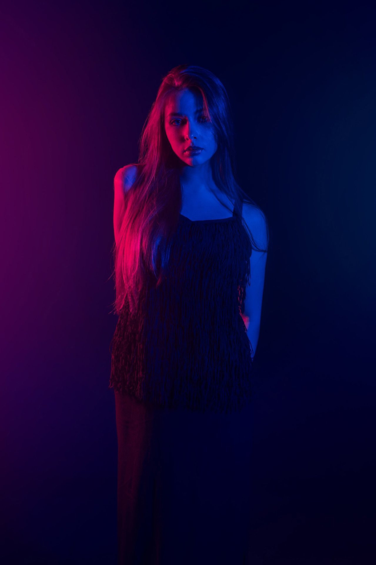 Портрет с цветным импульсом. Фотостудия DS Photo