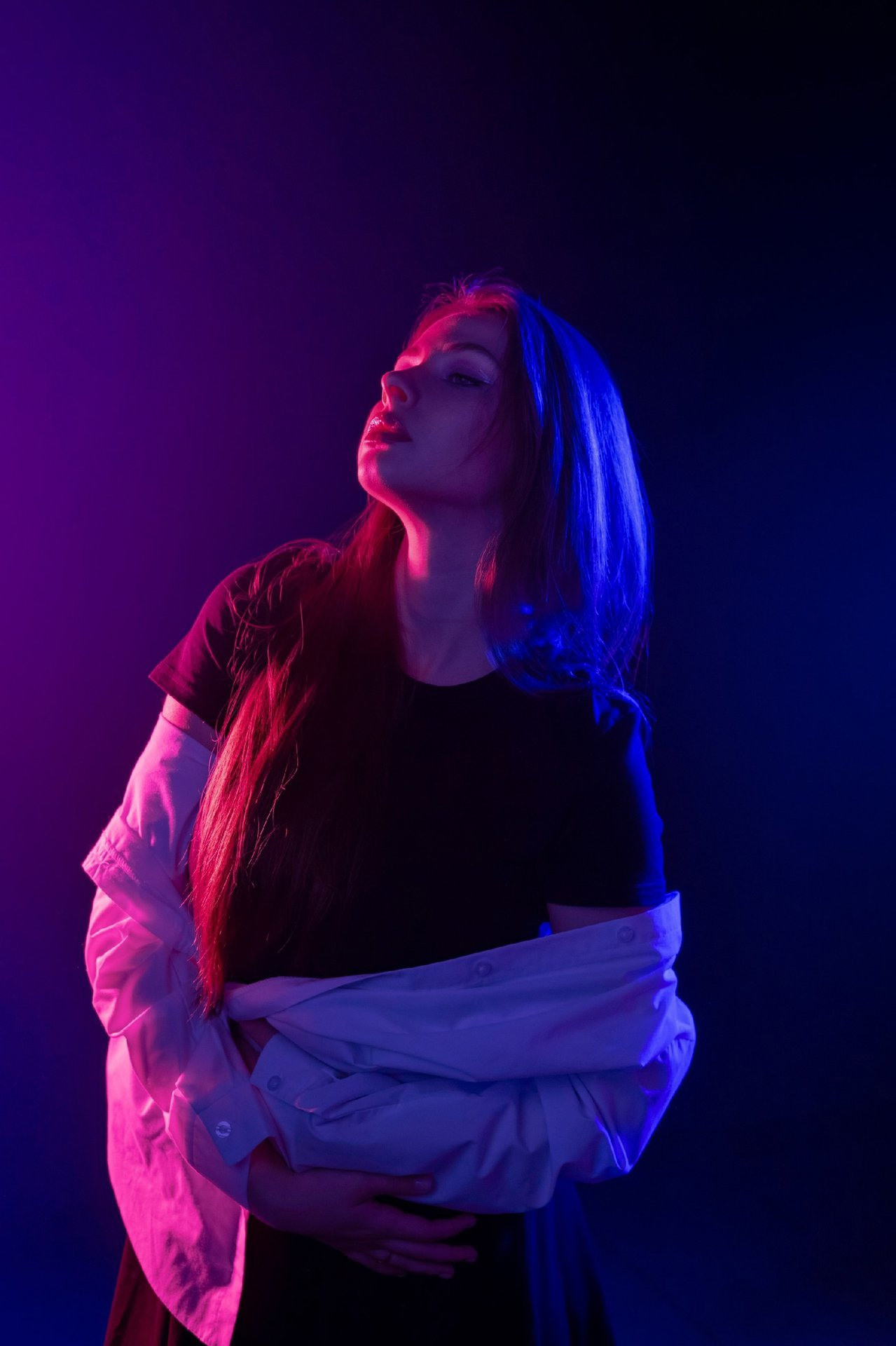 Портрет с цветным импульсом. Фотостудия DS Photo