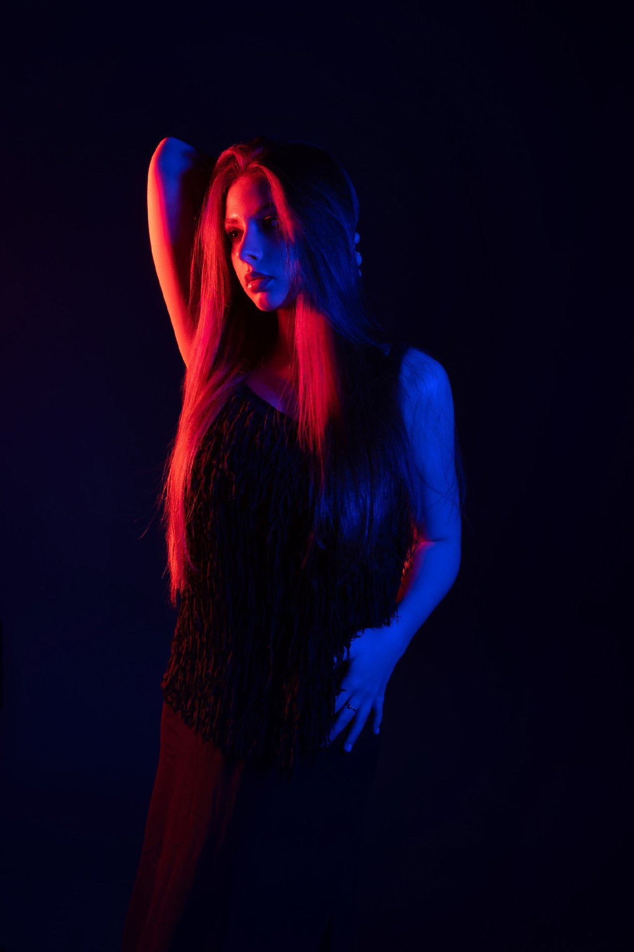 Портрет с цветным импульсом. Фотостудия DS Photo