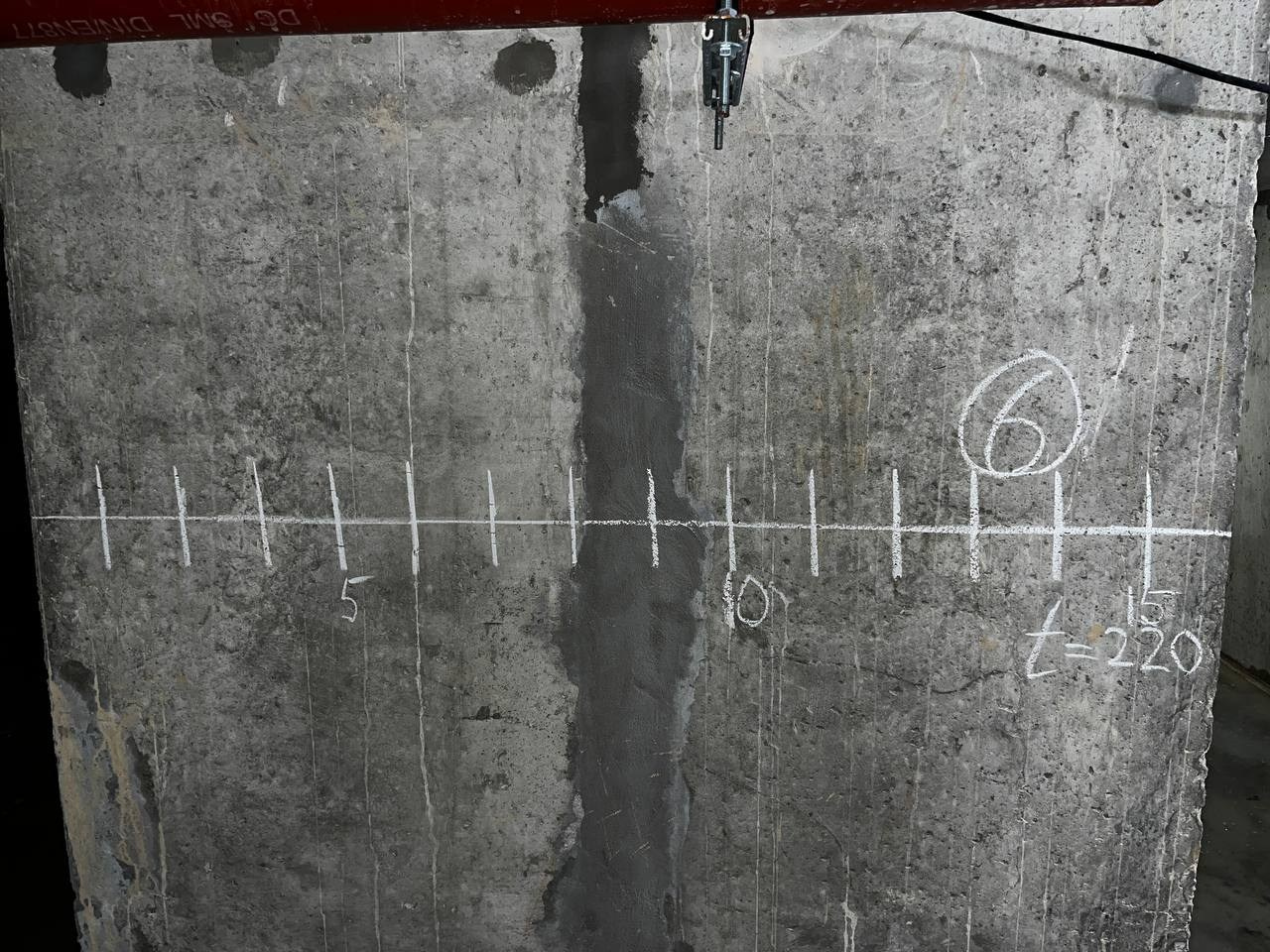 Определение толщины возведенных монолитных железобетонных пилонов в зонах деформационных швов жилого многоквартирного дома. Ультразвуковое и георадарное обследование бетонных и железобетонных конструкций в Москве и МО