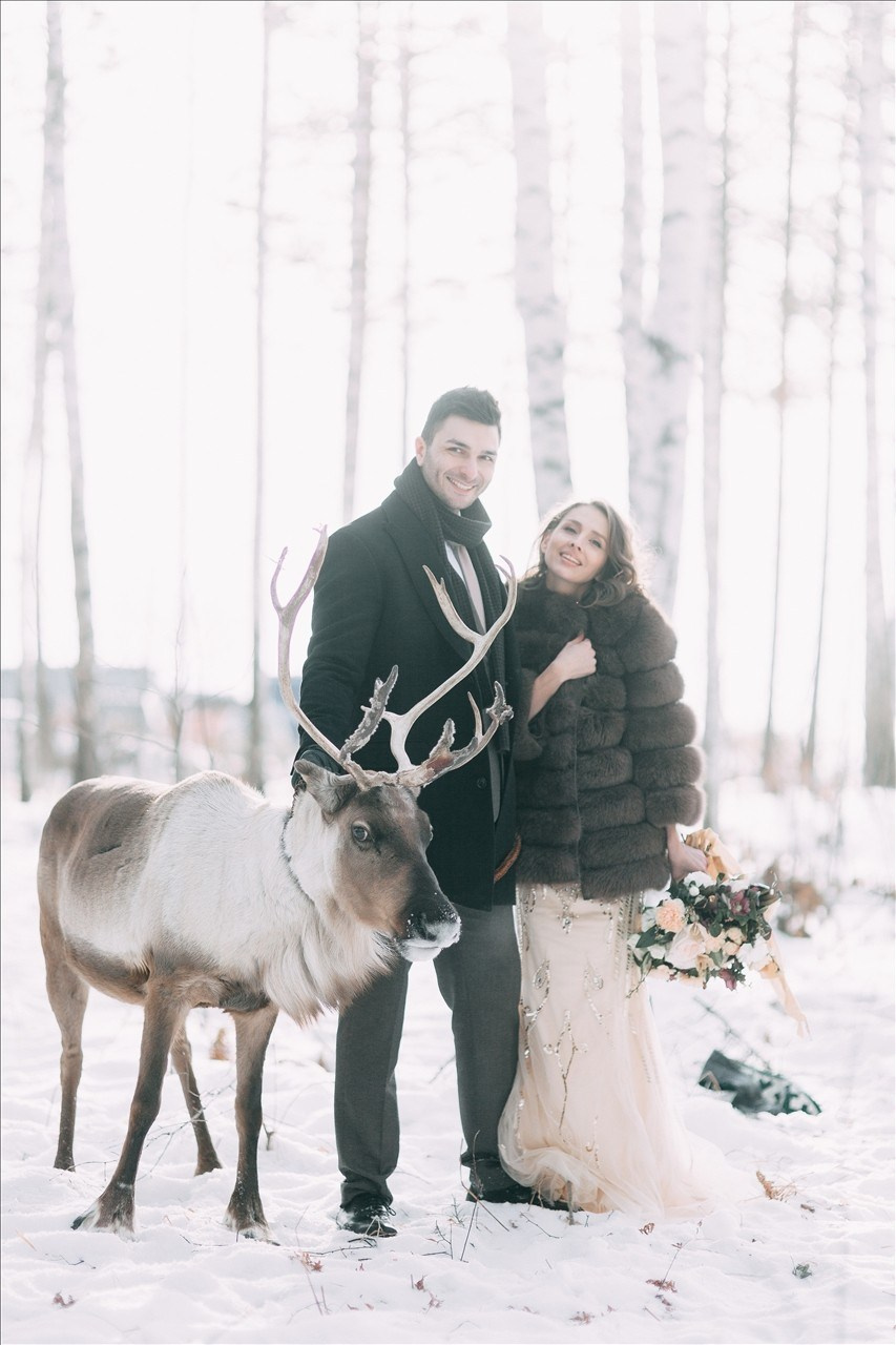 Стильная зимняя свадьба