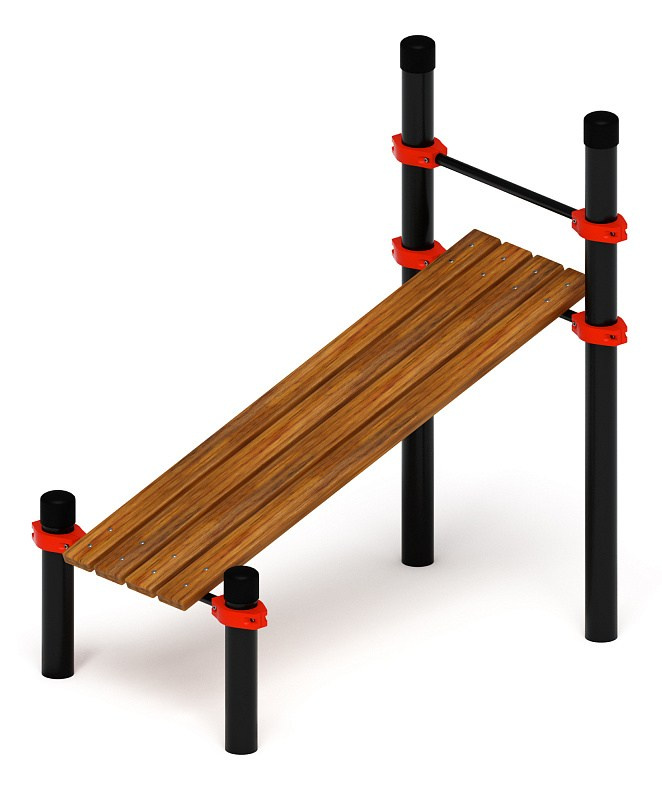 Воркаут 108 красный ВТ 12.13-01 Габариты (ШхДхВ):1500х920х1500 Зона безопасности, мм:4500х3920 Возрастные ограничения от 14 лет, весом не более 100 кг