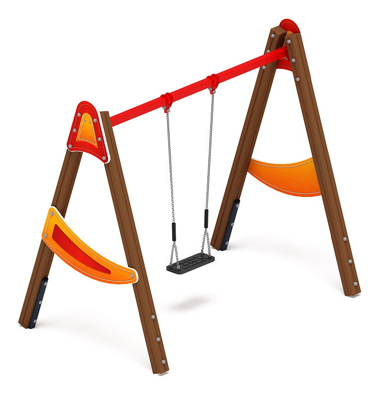 Качели Д1 - ИО 11.Д.03.01-П - (Счастливое детство) Габариты (ШхДхВ): 2450x1600x2230 Зона безопасности, мм: 2450х6950 Возрастные ограничения от 3 лет, весом не более 70 кг
