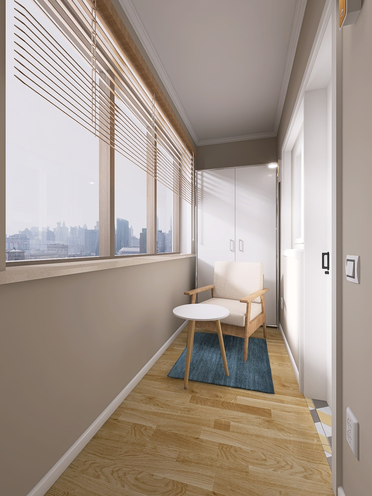 Визуализация балкона в проекте инвестиционного ремонта