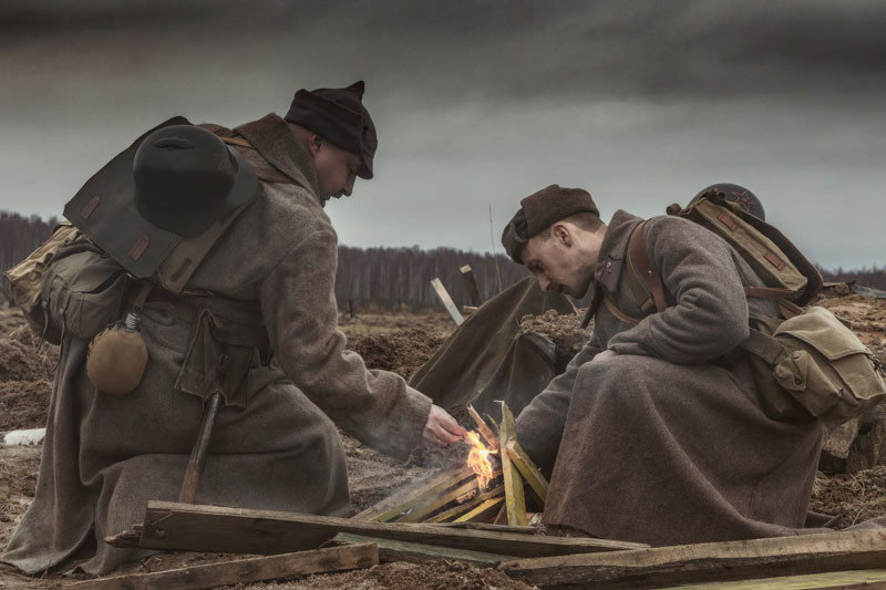 Военно-историческая реконструкция, реконструкция ВОВ, реконструкторы, кинокомплекс Военфильм, репортаж, 1941 год, Битва за Москву