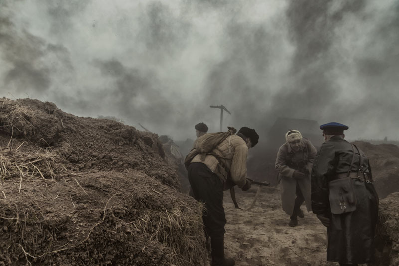 Военно-историческая реконструкция, реконструкция ВОВ, реконструкторы, кинокомплекс Военфильм, репортаж, 1941 год, Битва за Москву