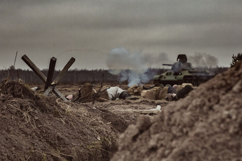 Военно-историческая реконструкция, реконструкция ВОВ, реконструкторы, кинокомплекс Военфильм, репортаж, 1941 год, Битва за Москву