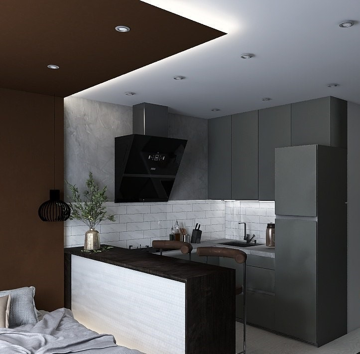 Дизайн-проект студии для студента-архитектора. Главная