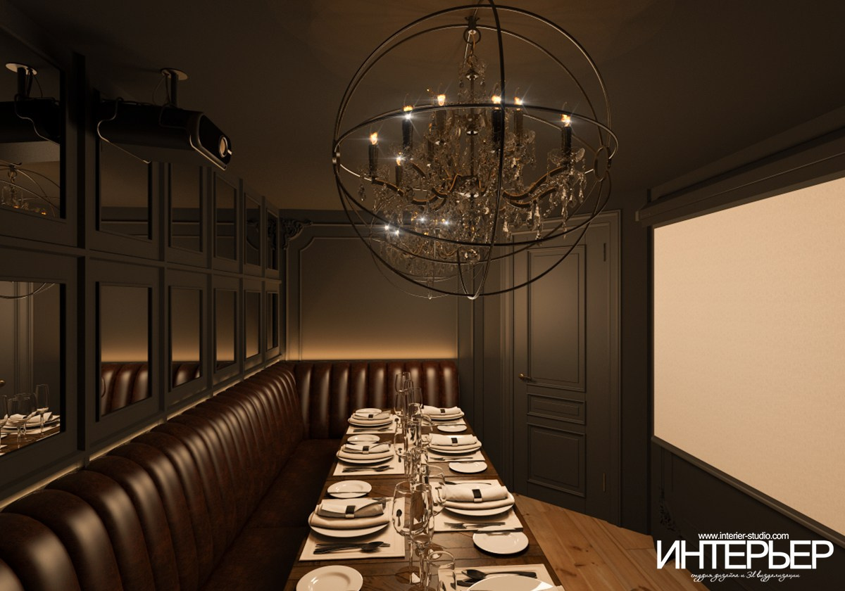 Ночной клуб на фрегате «Флагман», г. Великий Новгород. Дизайн интерьера, 3D визуализация и 3D моделирование. Создание проектов и чертежей. КМВ: Кисловодск, Пятигорск, Ессентуки и удаленно