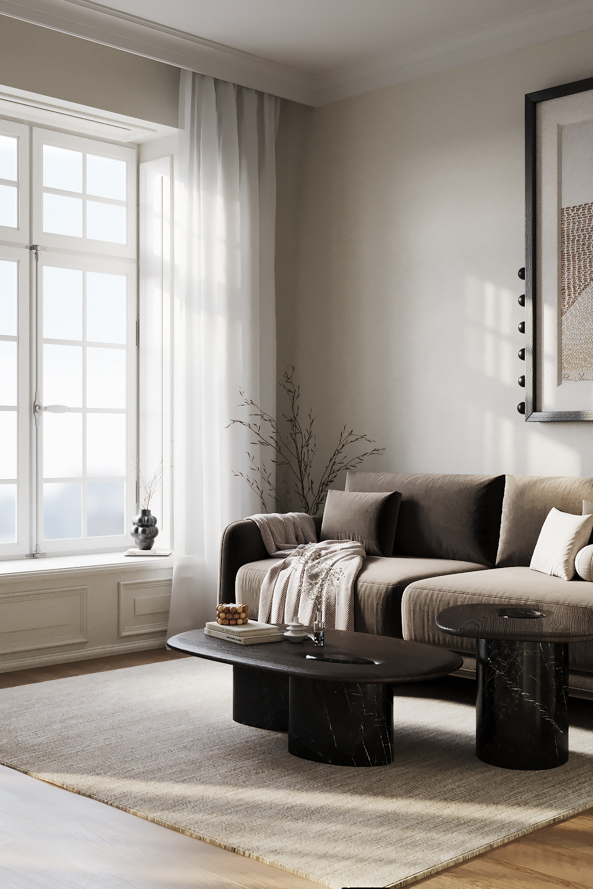 3d visualization | Living room_A5_2024. 3d визуализатор интерьера Анастасия Лосицкая