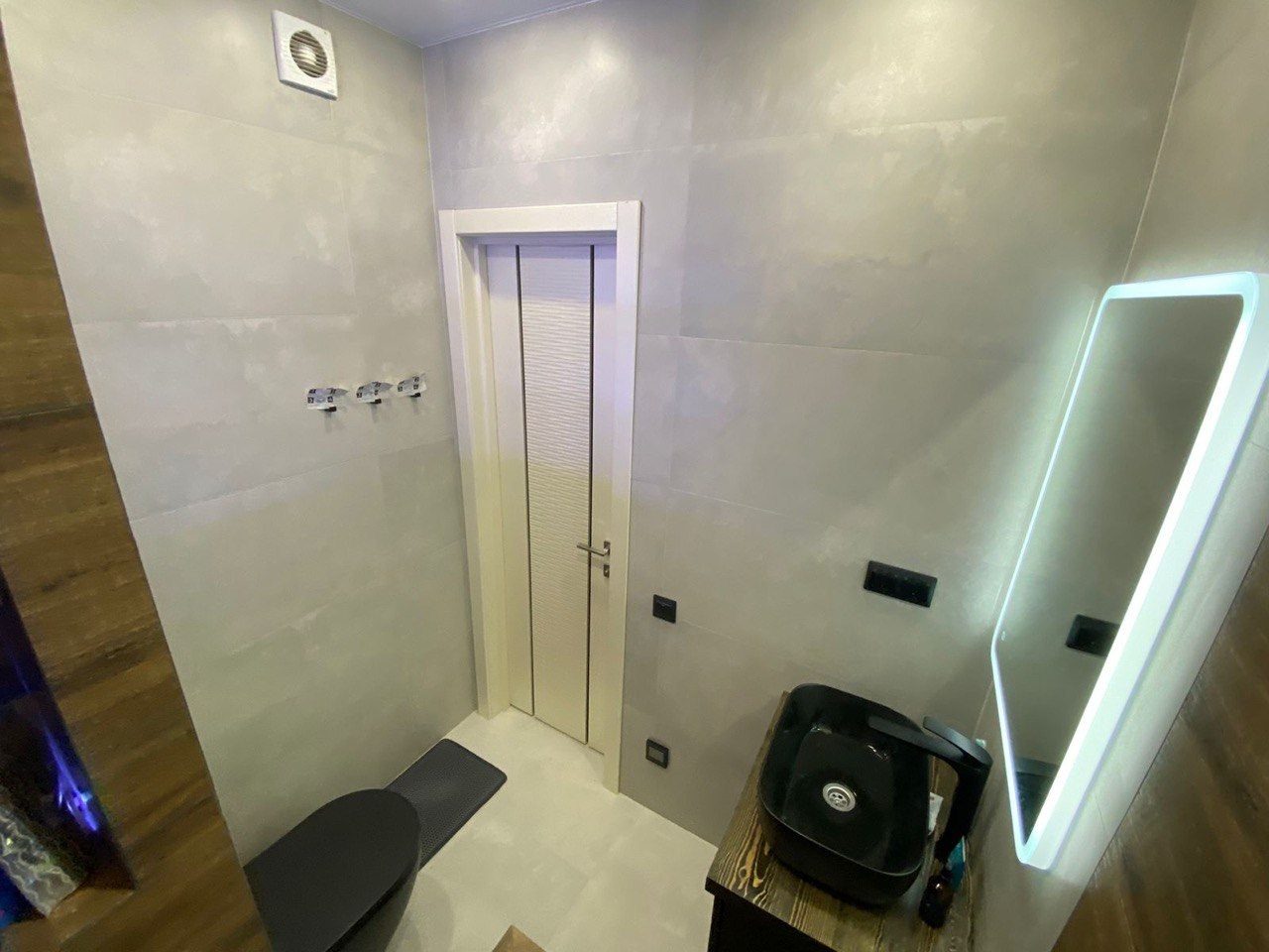 Ванная комната (с. Усады ул. Уютная д. 2). Ремонт санузла, туалета, ванной под ключ в Казани. Укладка плитки