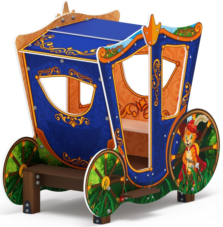 Карета - Беседка мини - МФ 10.03.17 Габариты (ШхДхВ): 1800x1100x1500 Зона безопасности, мм: 4800х4100