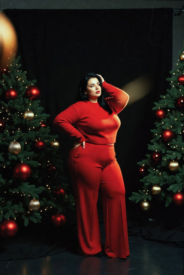 Плюс сайз в красном