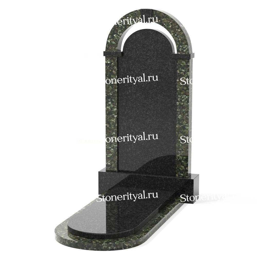 Комбинированные памятники на одного. Изготовление и установка памятников в Москве и МО