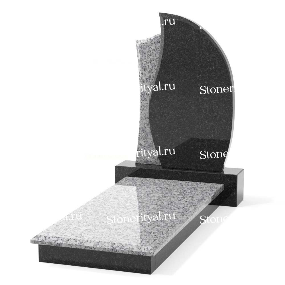 Комбинированные памятники на одного. Изготовление и установка памятников в Москве и МО