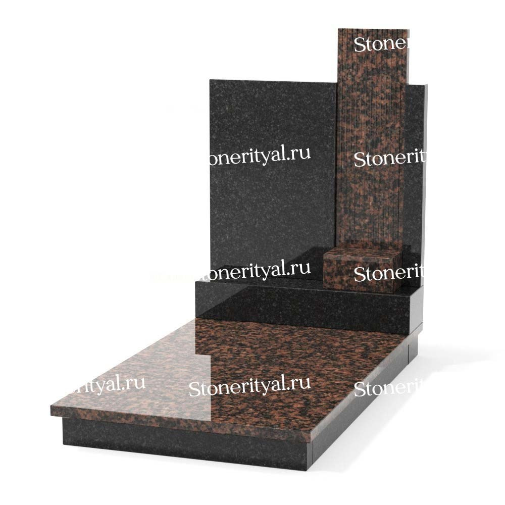 Комбинированные памятники на одного. Изготовление и установка памятников в Москве и МО