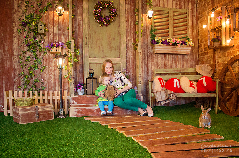 Пасхальная фотосессия с кроликом в студии. Детский и семейный фотограф, фотограф мероприятий Нижний Новгород