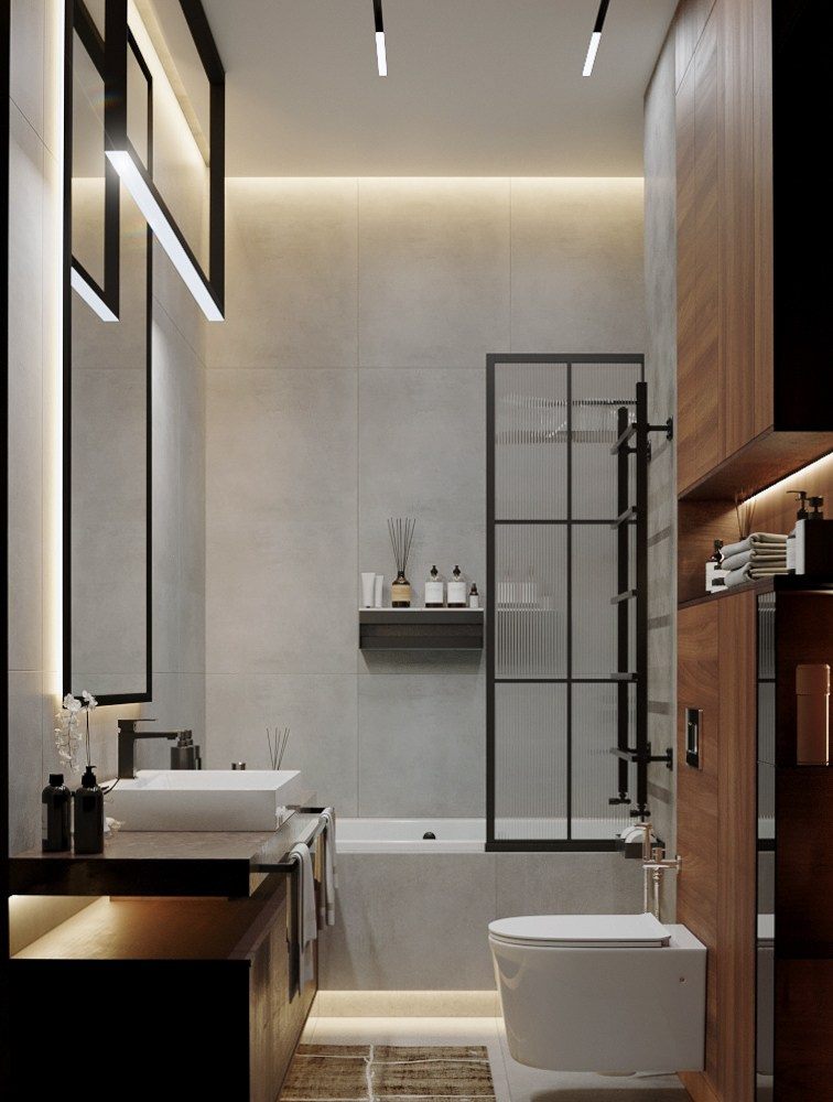 Дизайн проект интерьера одноэтажного частного дома (г. Ростов-на-Дону)