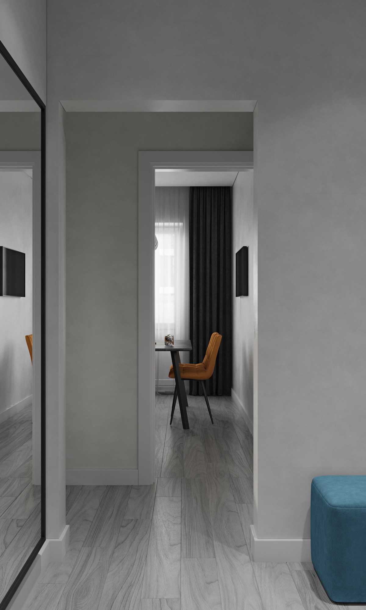 «Черно-белая история». Студия интерьерной визуализации «ЛИНИИ»