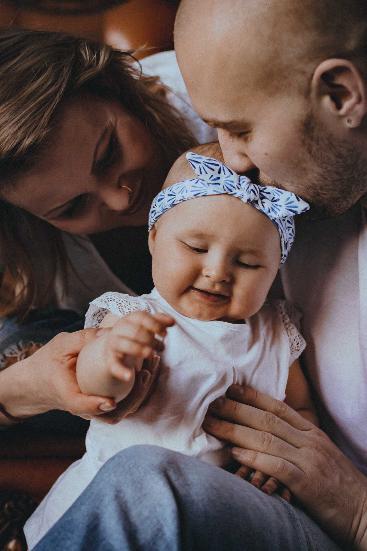 Семейная съемка с маленьким ребенком