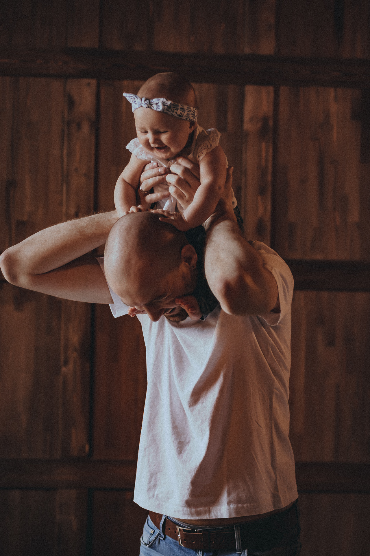 Семейная съемка с маленьким ребенком