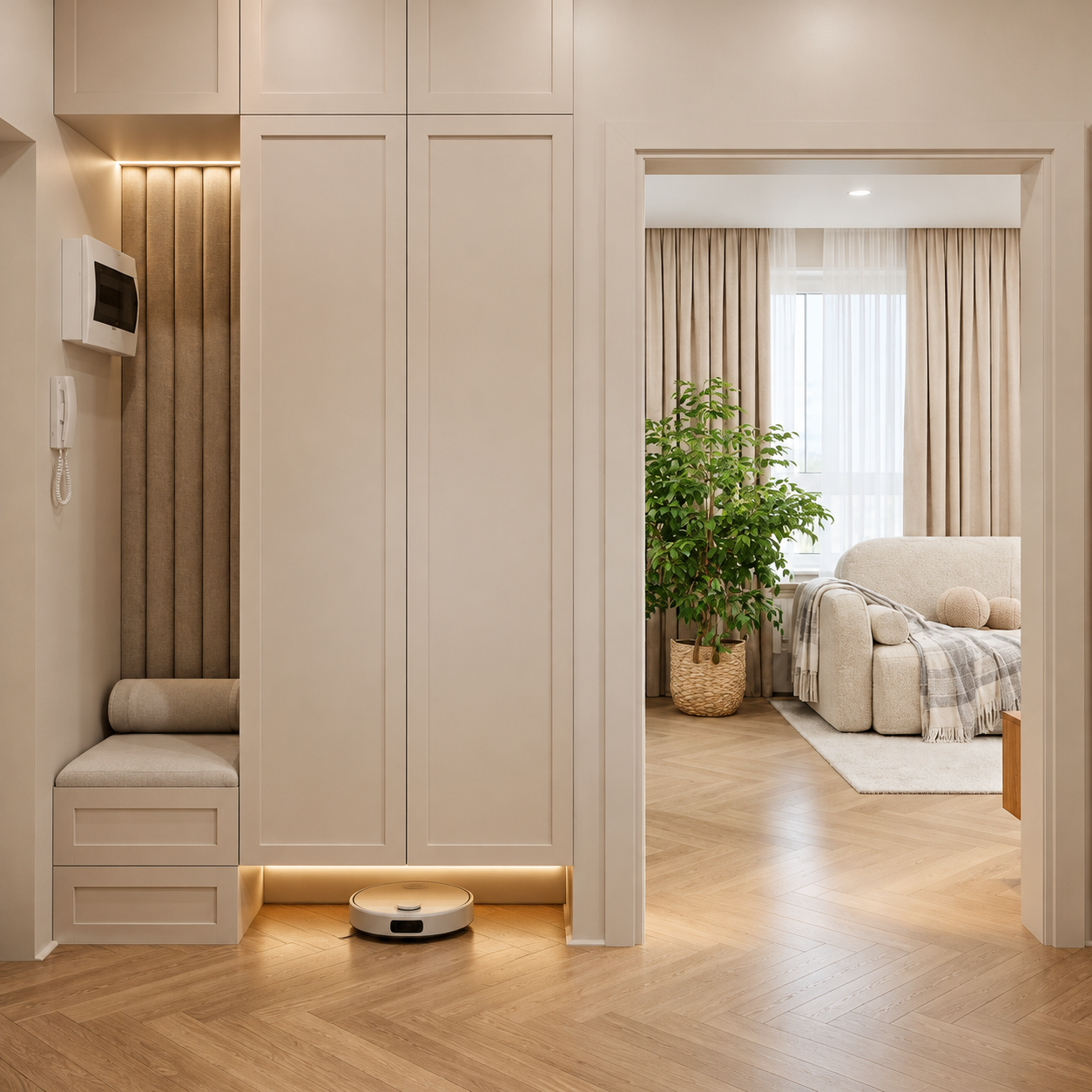 Садовые кварталы, 45 м². Line Дизайн — дизайн интерьера | Елена Гусакова