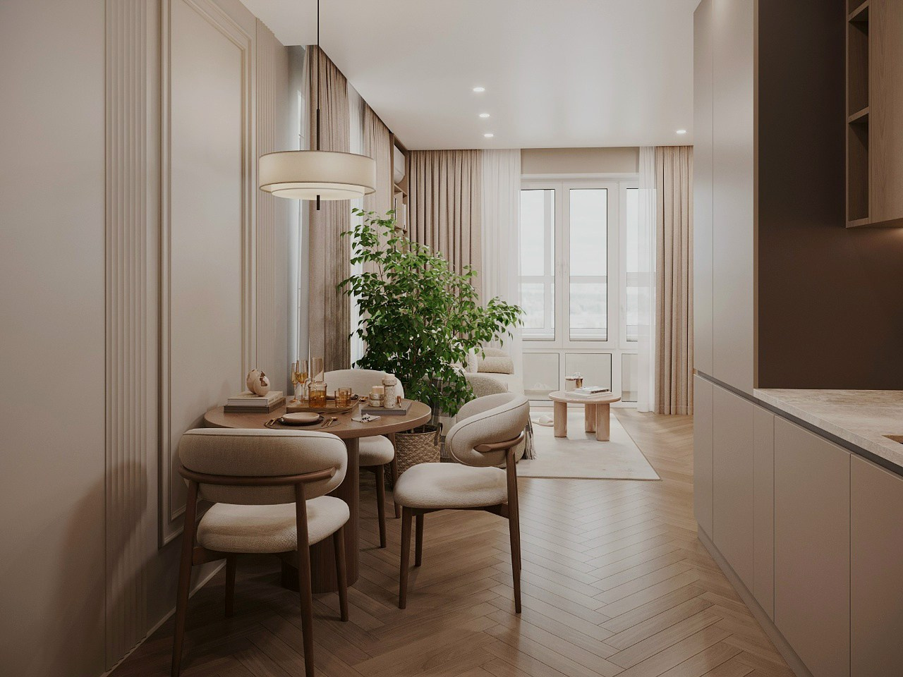 Садовые кварталы, 45 м². Line Дизайн — дизайн интерьера | Елена Гусакова