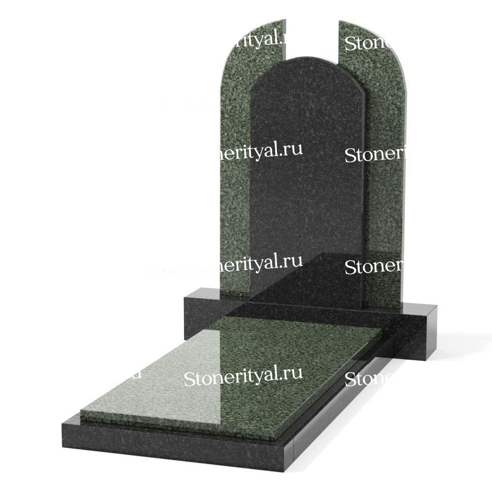 Комбинированные памятники на одного. Изготовление и установка памятников в Москве и МО