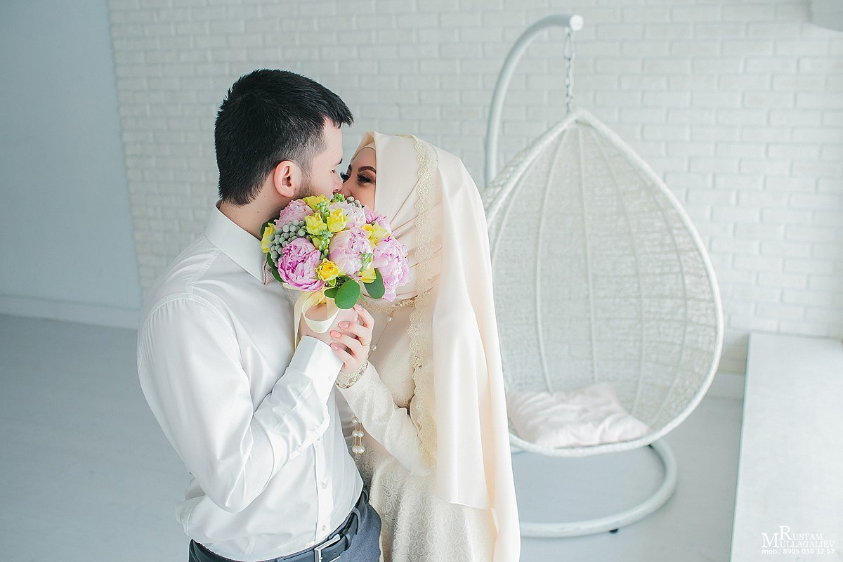 никах в фотостудии, фотограф на никах, никах фотосессия, платье на никах, платок на никах