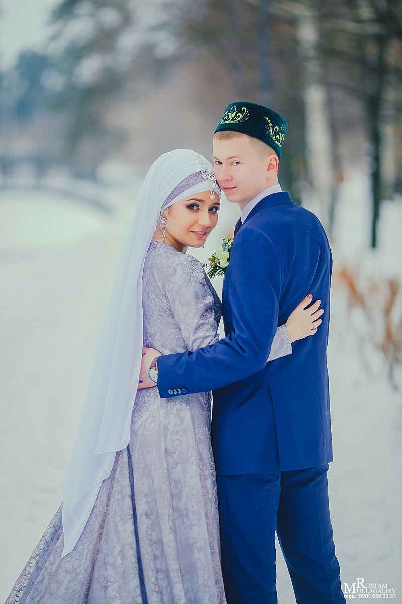 никах зимой, фотограф на никах, никах фотосессия, платье на никах, платок на никах, образ жениха, никах на природе
