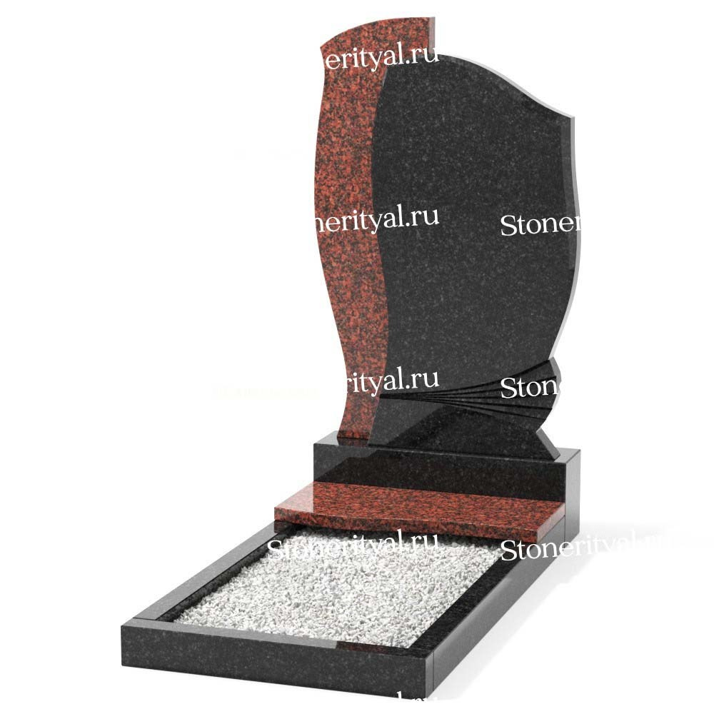 Комбинированные памятники на одного. Изготовление и установка памятников в Москве и МО