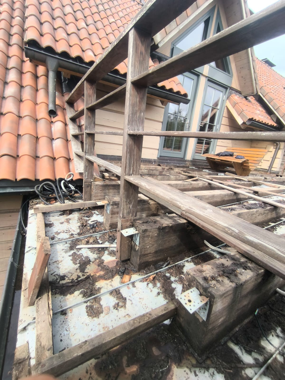 Объект МД-013 КП Графские пруды (полный ремонт террасы). Строительная компания «Милый дом» МД. Москва и Московская область