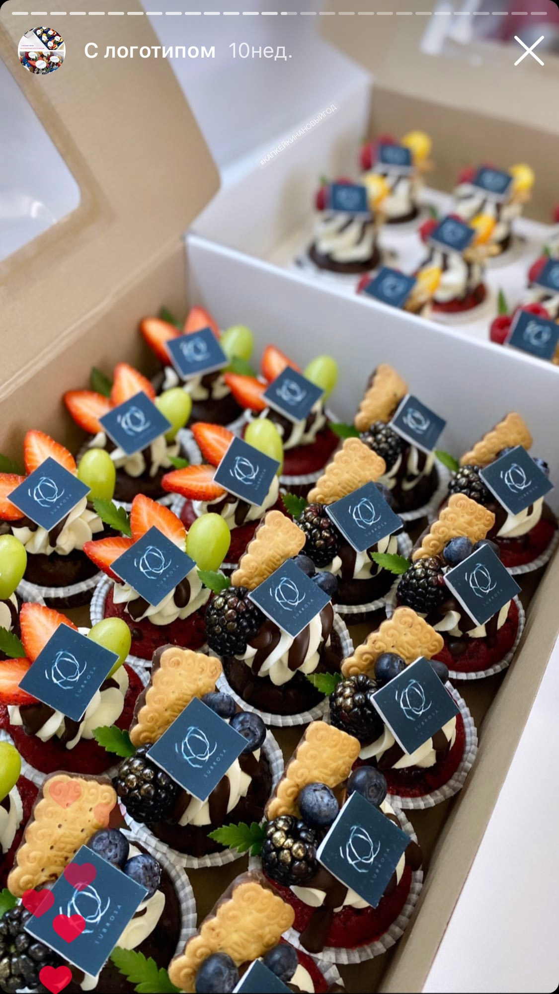 Капкейки фуршетные с логотипом. Katyasugarsugar капкейки, зефир, торты Москва