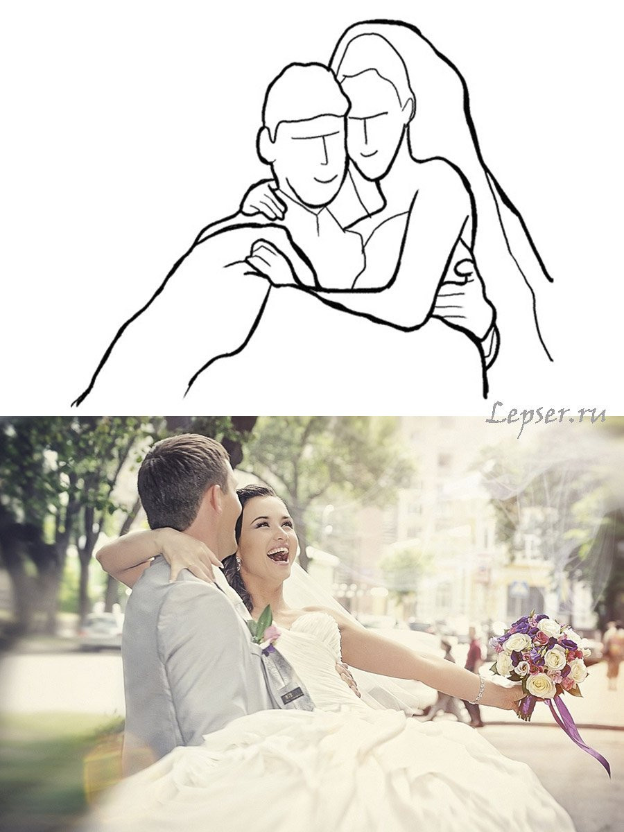 ПОЗИРОВАНИЕ МОЛОДОЖЕН