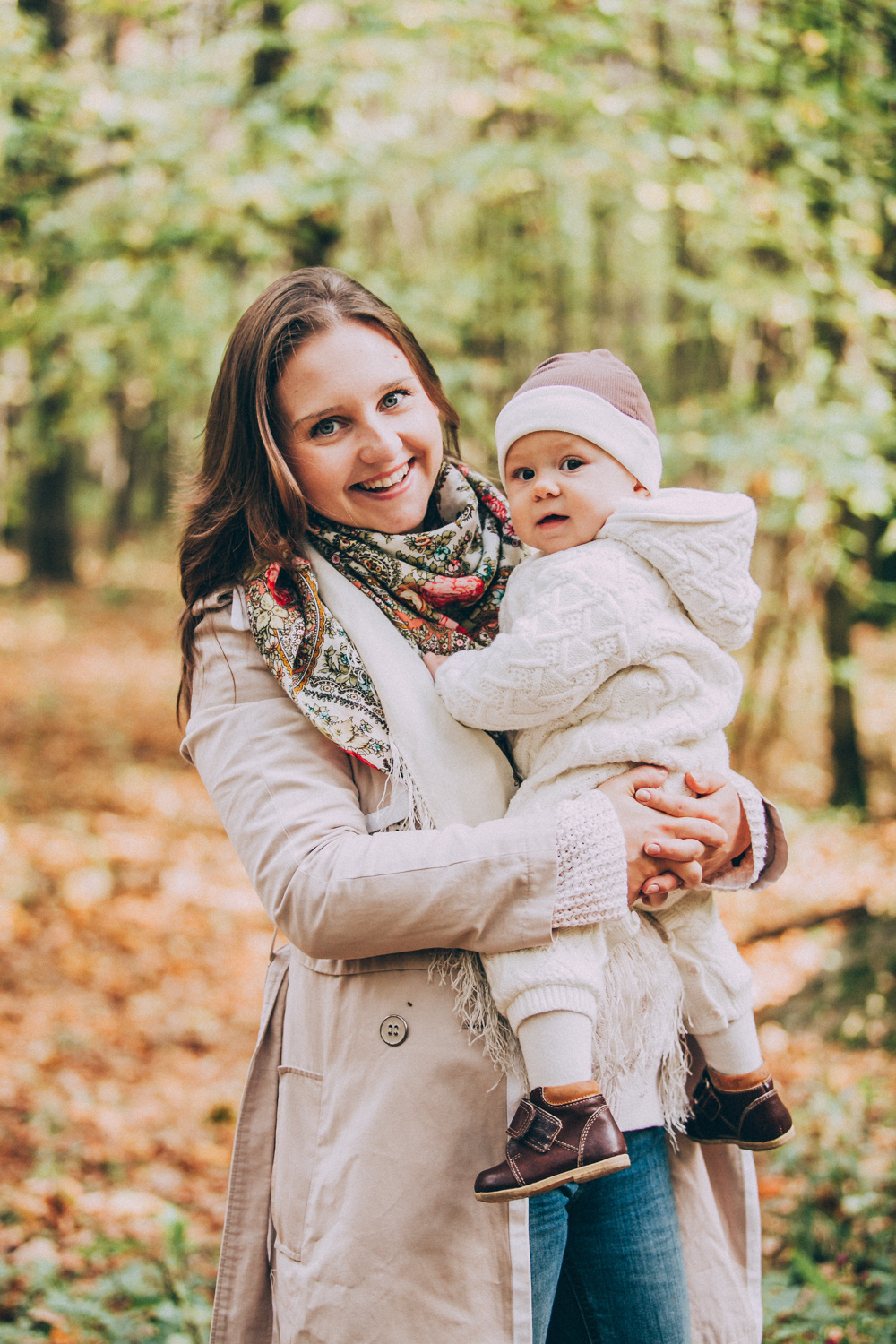 Чудесная осенняя прогулка с маленькой Сашей и её очаровательными мамой и папой!…. Свадебный фотограф Марина Назарова Москва