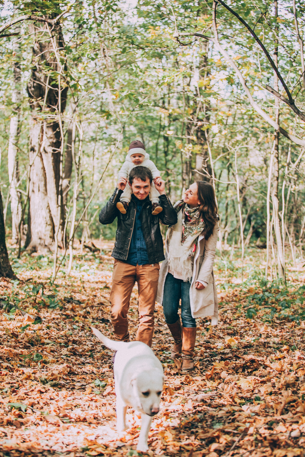 Чудесная осенняя прогулка с маленькой Сашей и её очаровательными мамой и папой!…. Свадебный фотограф Марина Назарова Москва