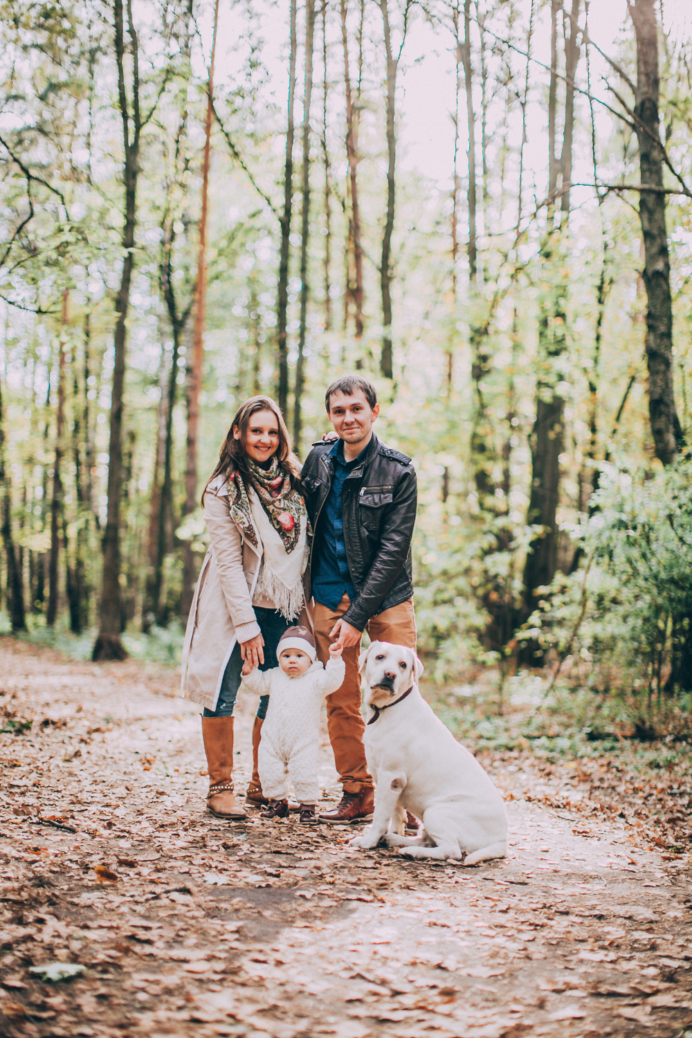 Чудесная осенняя прогулка с маленькой Сашей и её очаровательными мамой и папой!…. Свадебный фотограф Марина Назарова Москва