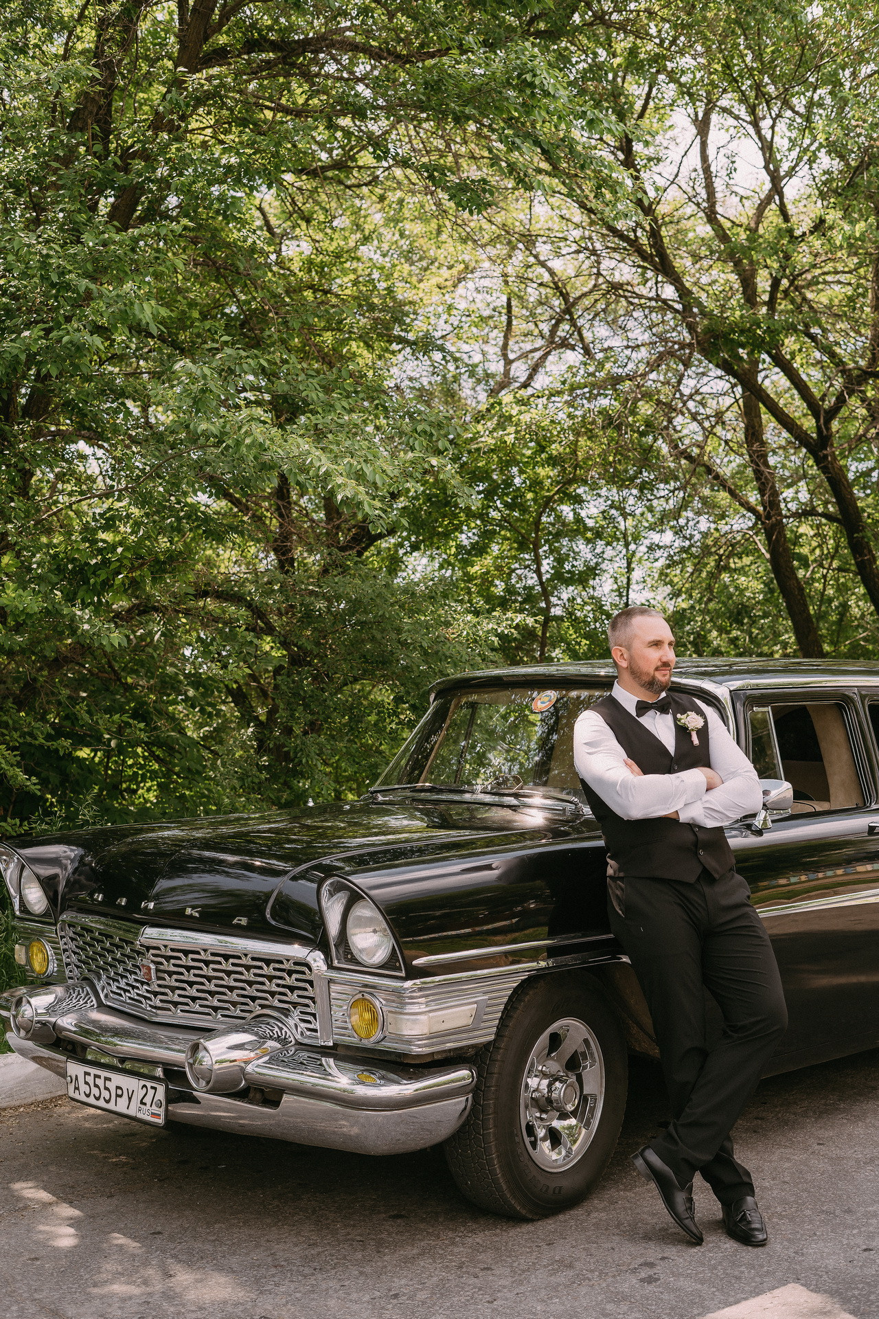 Свадьба и ретро машина. Свадебный фотограф в Хабаровске Момот Валерий