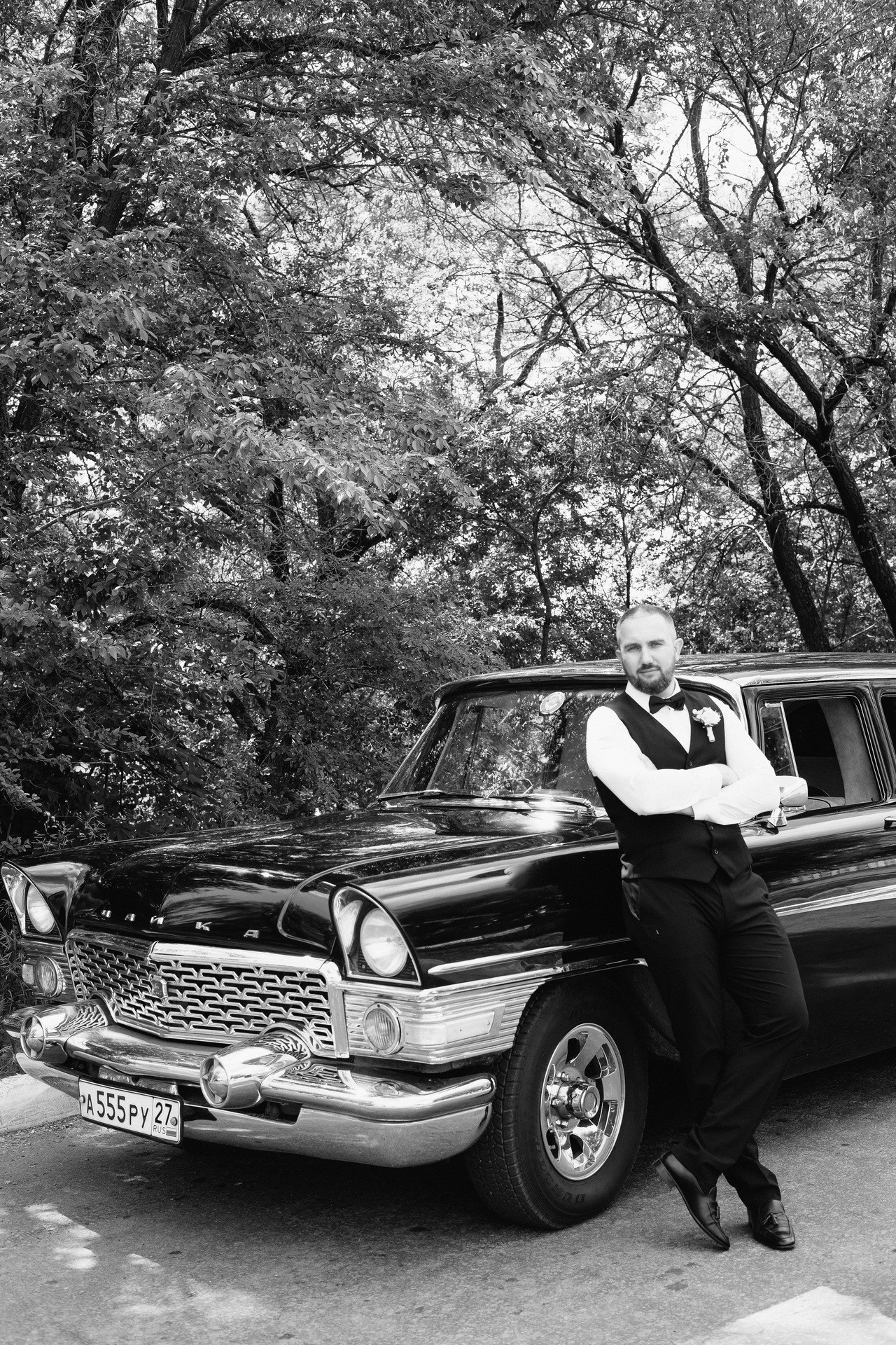 Свадьба и ретро машина. Свадебный фотограф в Хабаровске Момот Валерий